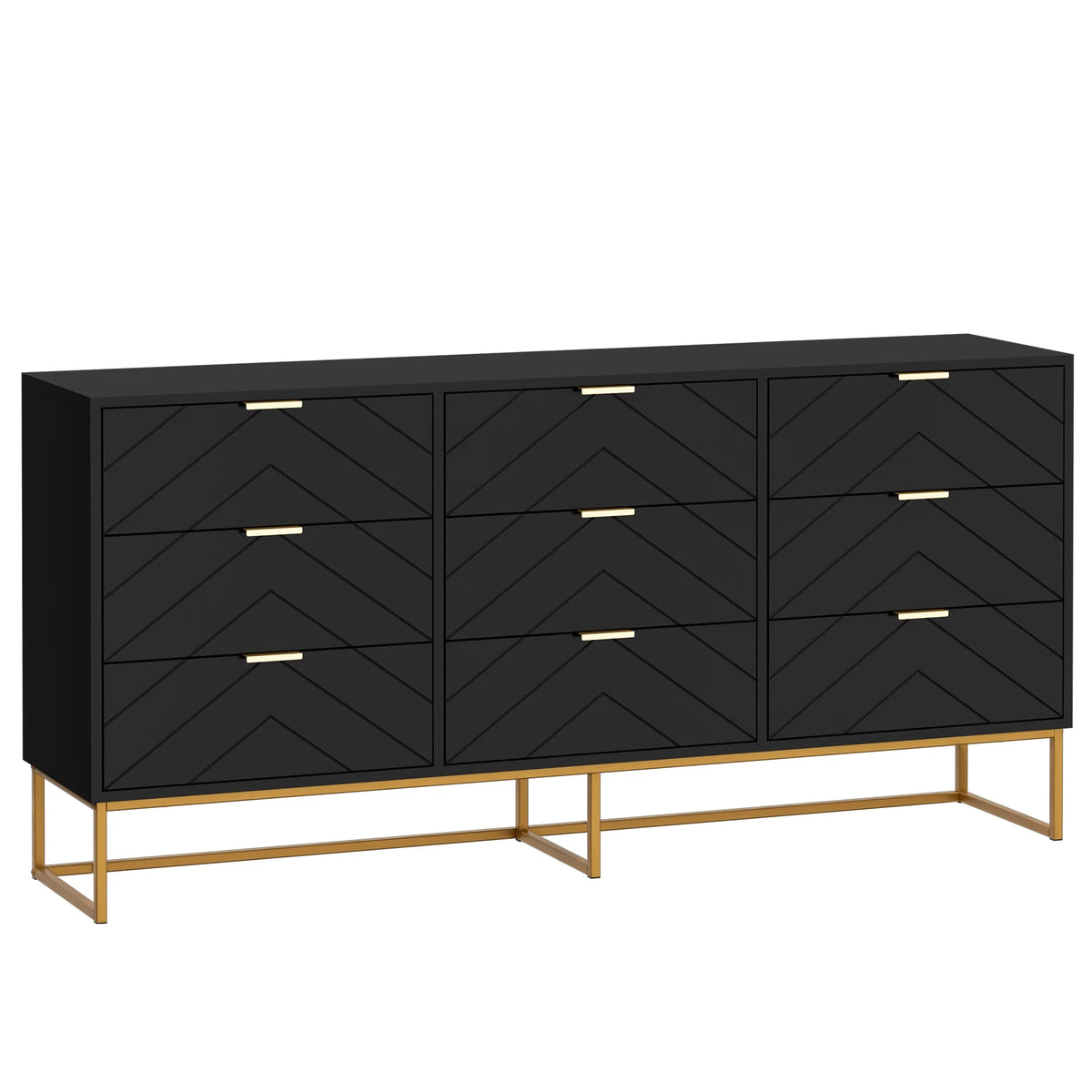 White 9 Drawer Wood Dresser M82145