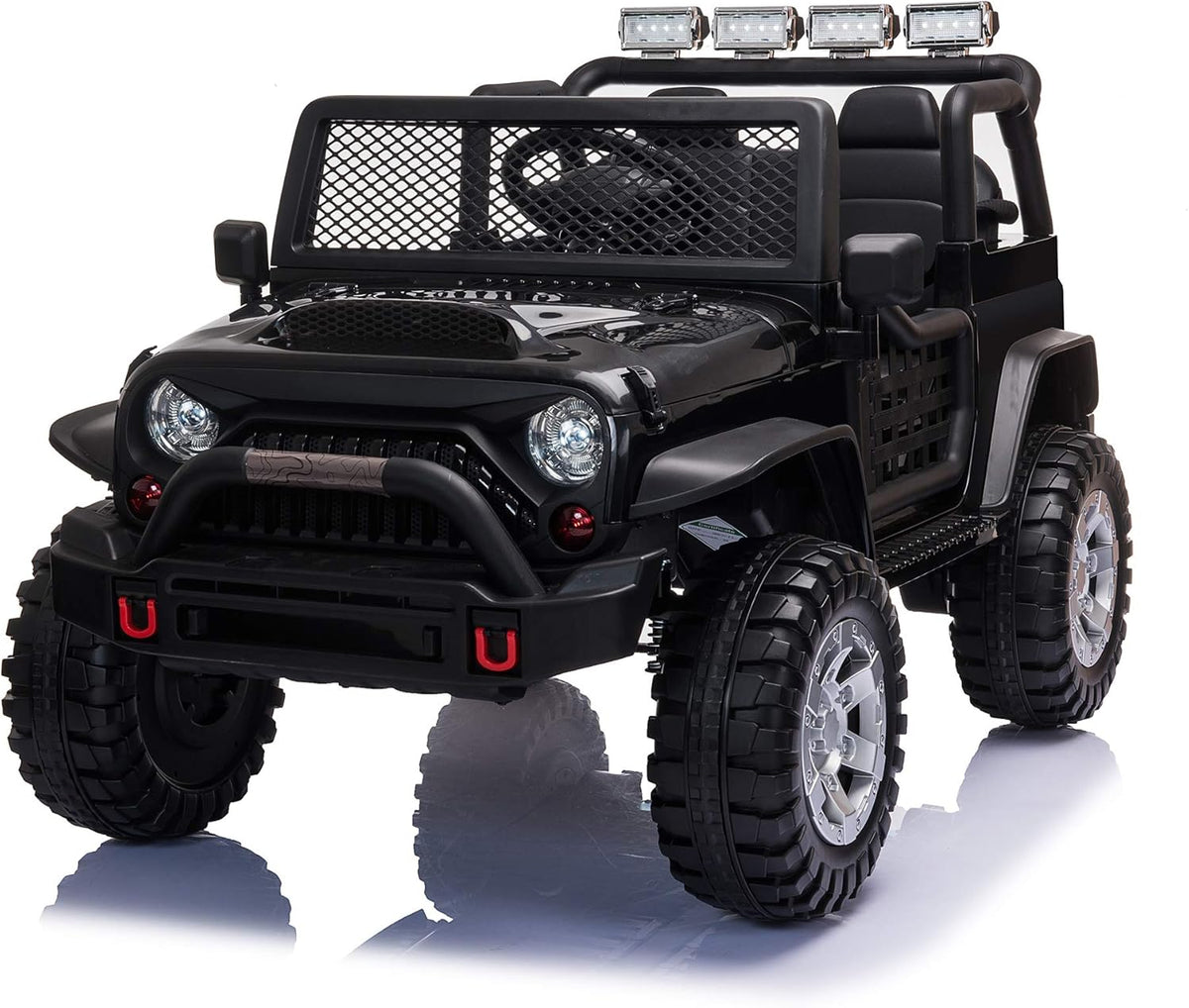 12V Ride On Truck with Remote Control, Music, Bluetooth, Black E94237