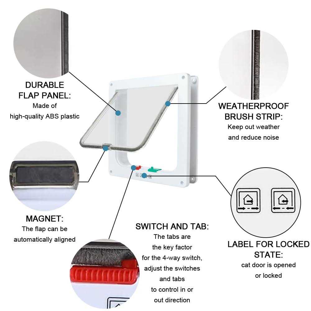4 Way Locking Cat Door Q431535