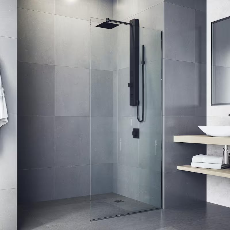Matte Black 2-Jet Shower Panel System with Hand Shower Wand R495