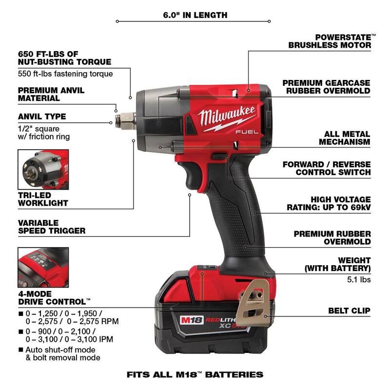 18V Lithium-Ion Brushless Cordless Combo Kit with 5.0 Ah Batteries 7-Tool & Cordless Blower W694520