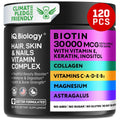 Biotin Vitamins for Hair Skin and Nails with Keratin Collagen 120PCS W588