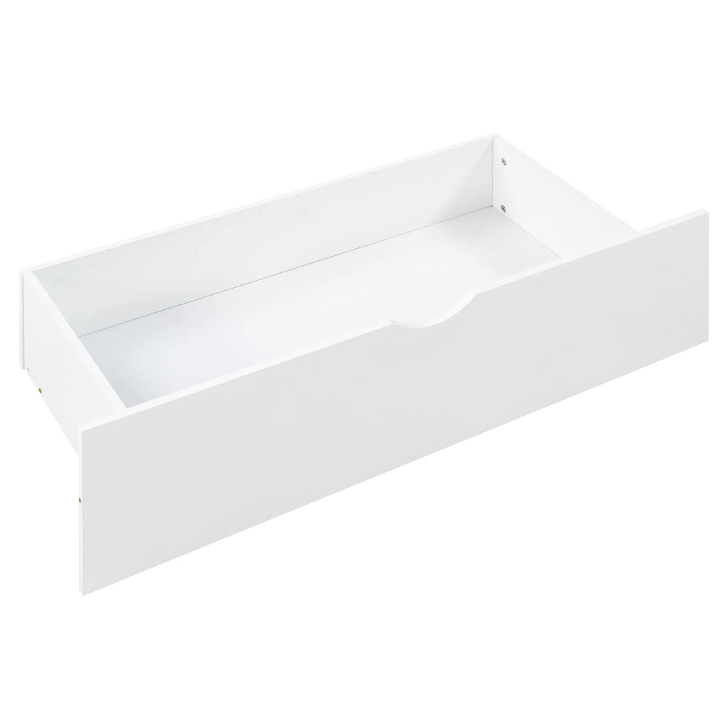 White Full Size Platform Bed with Two Drawers C995
