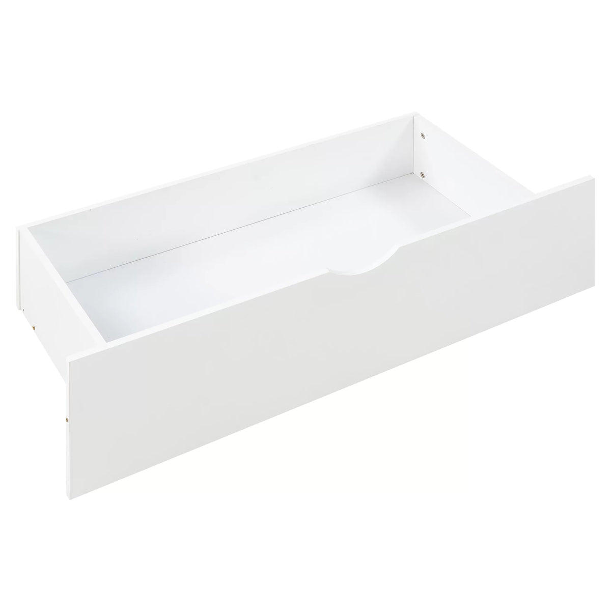 White Full Size Platform Bed with Two Drawers C995
