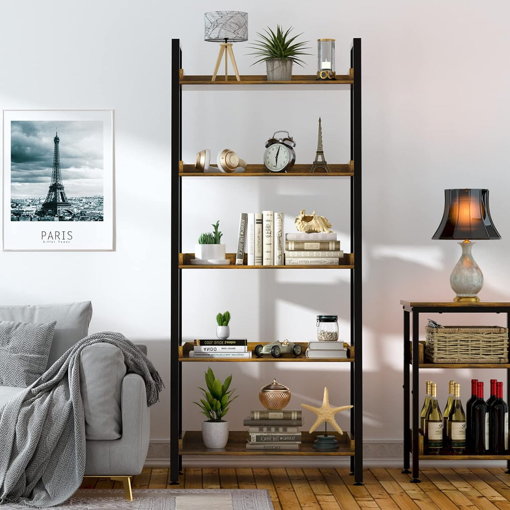 Adjustable Wood and Metal Bookshelf C981342