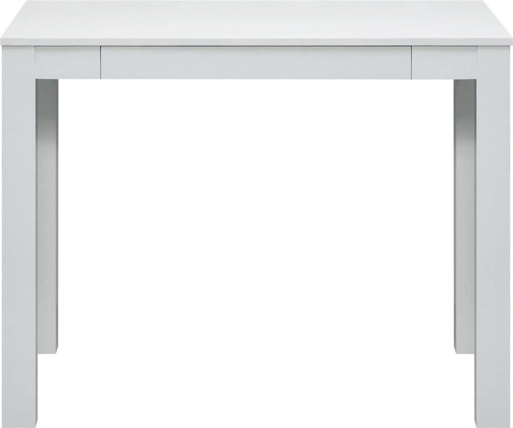 White Parsons Desk with Drawer L4526