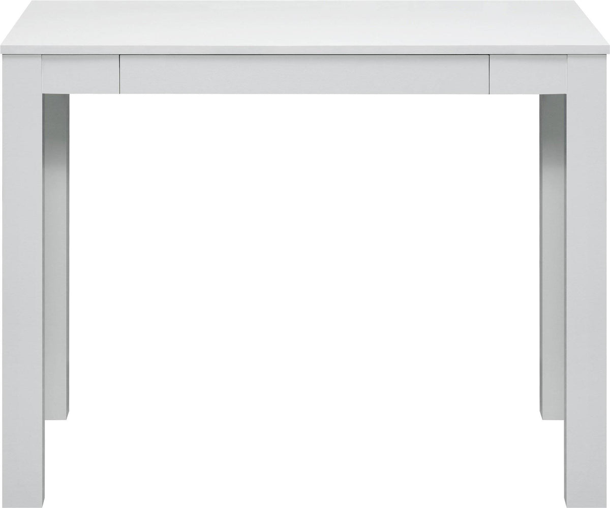 White Parsons Desk with Drawer L4526