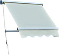 Green Manual Retractable Patio Window Awning I730701
