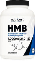 HMB 1000mg 240 Capsules Gluten Free Non-GMO V767178