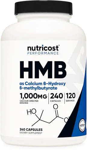 HMB 1000mg 240 Capsules Gluten Free Non-GMO V767178