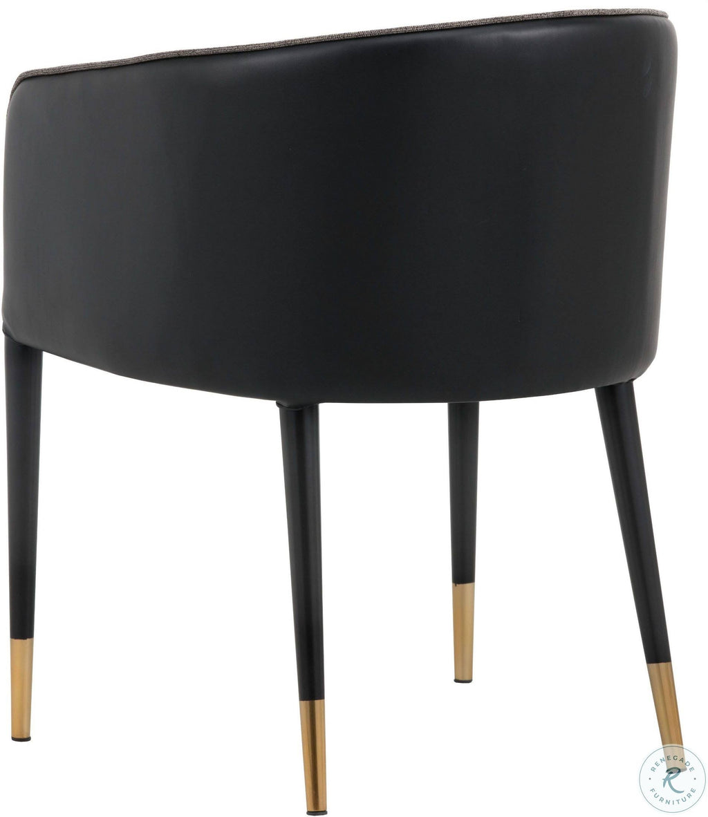 Sparrow Grey / Napa Black Dining Armchair A55079