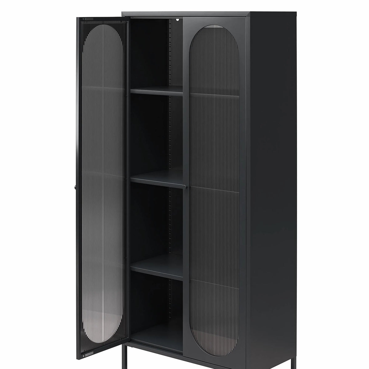 2-Door Accent Cabinet with Fluted Glass O58164
