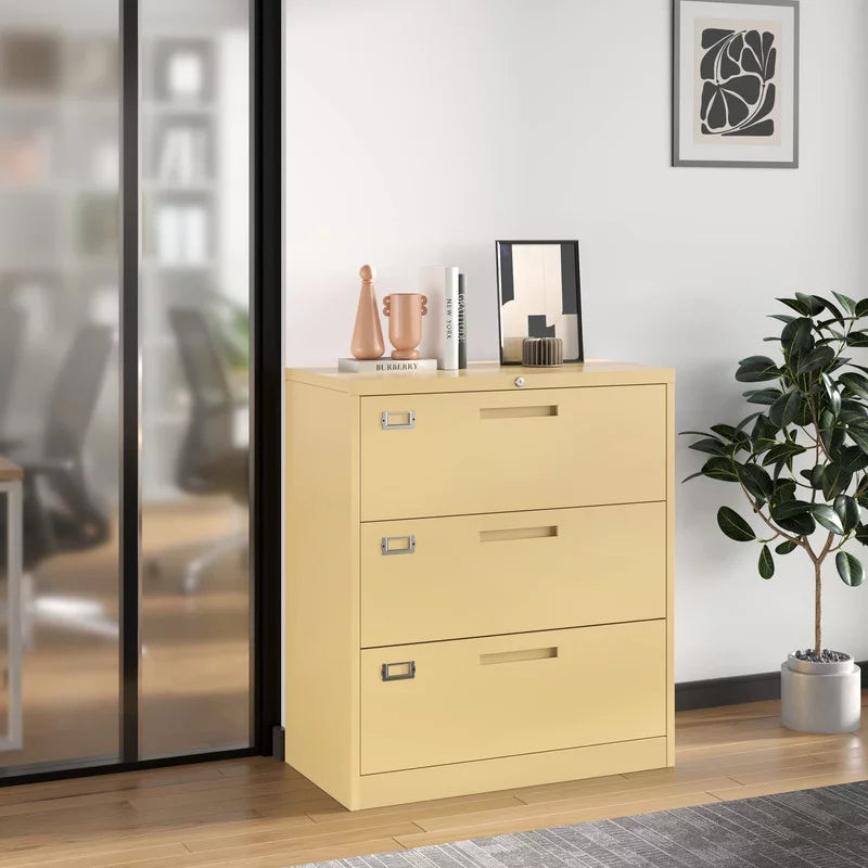 3 Drawer Lockable Metal File Cabinet W800819