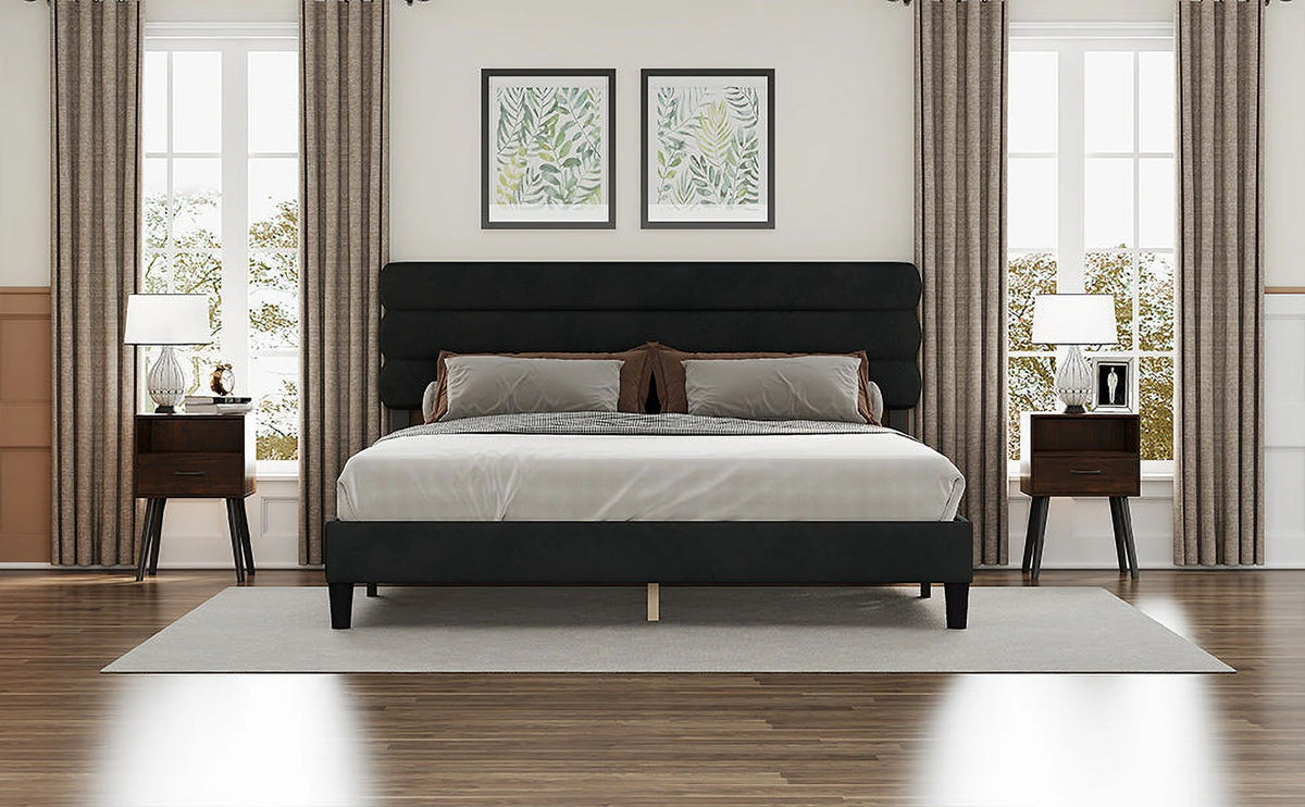 King Size Dark Gray Bed Frame K56176