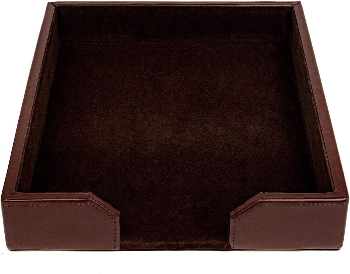 Dark Brown Bonded Leather Letter Tray Pack of 2 G32959