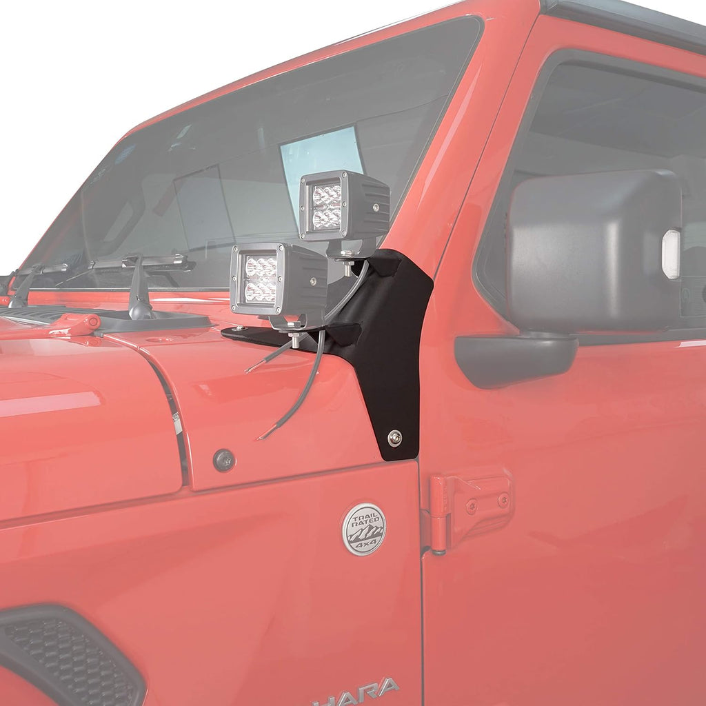 Dual A-Pillar Light Mounting Brackets Pair Y924