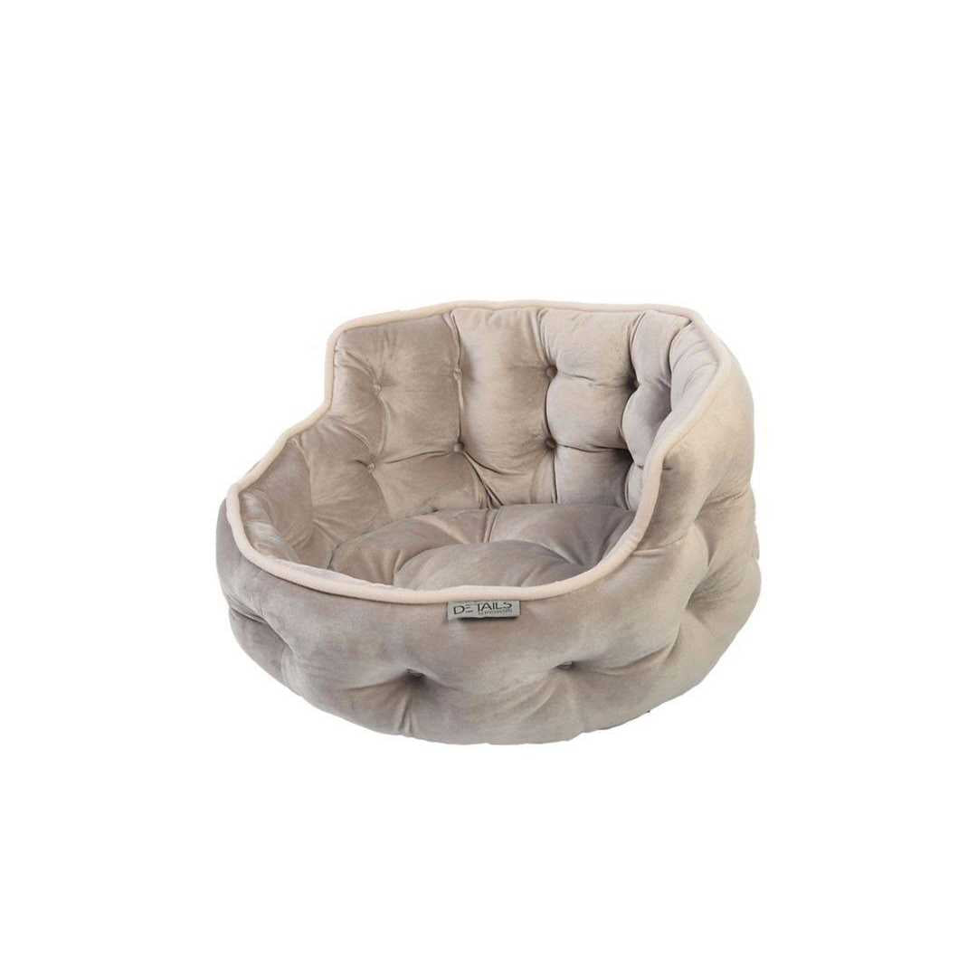 Mini Tufted Velvet Round Cuddler Pet Bed H172