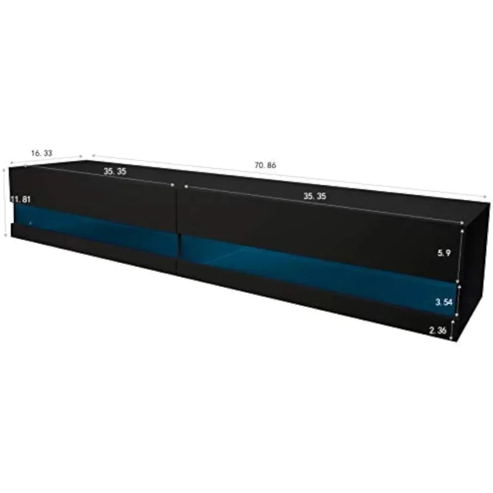 71-Inch Mounted Floating TV Stand Wall Cabinet Fits TVs Up to 80 Inches X789
