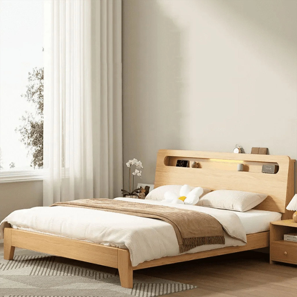 King Wood Storage Bed Z171