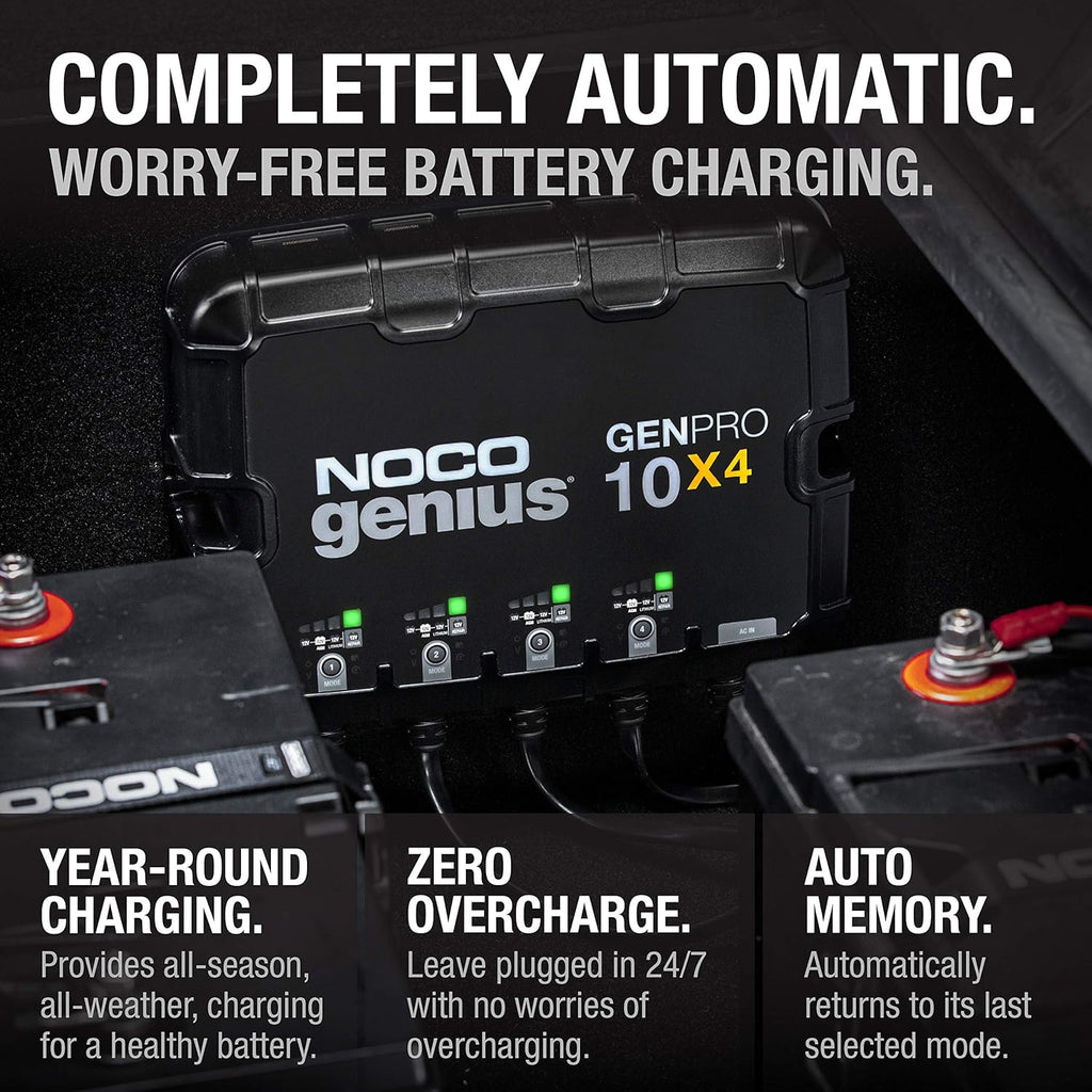 4-Bank 40-Amp Fully-Automatic Smart Marine Charger H7985