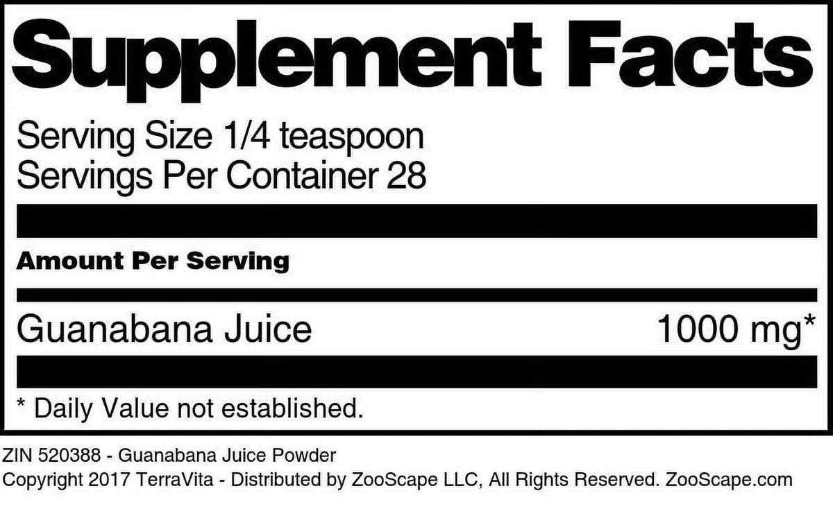 Guanabana Juice Powder 1 oz C36713