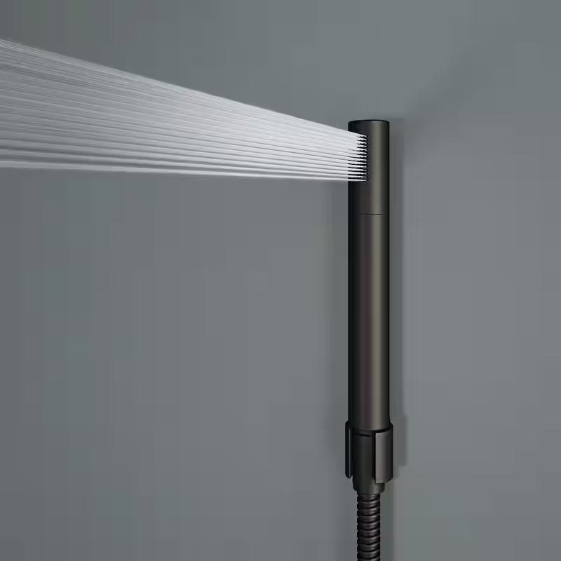Matte Black 2-Jet Shower Panel System with Hand Shower Wand R495