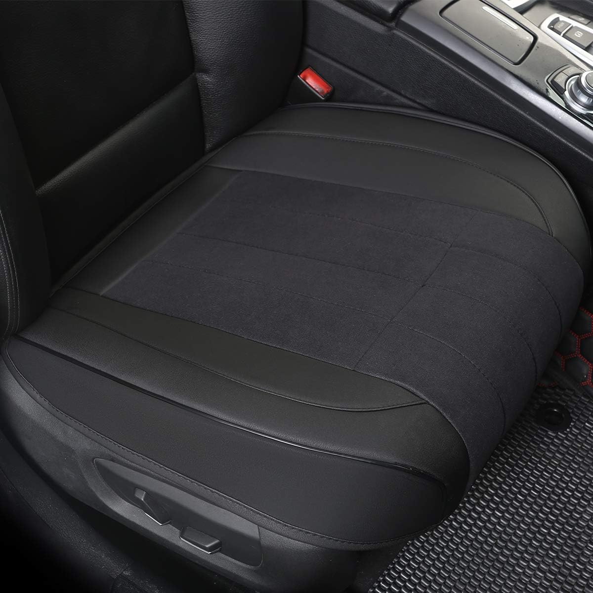 Beige-Tan PU Leather Car Seat Cover Bottom, 1pcs P15351