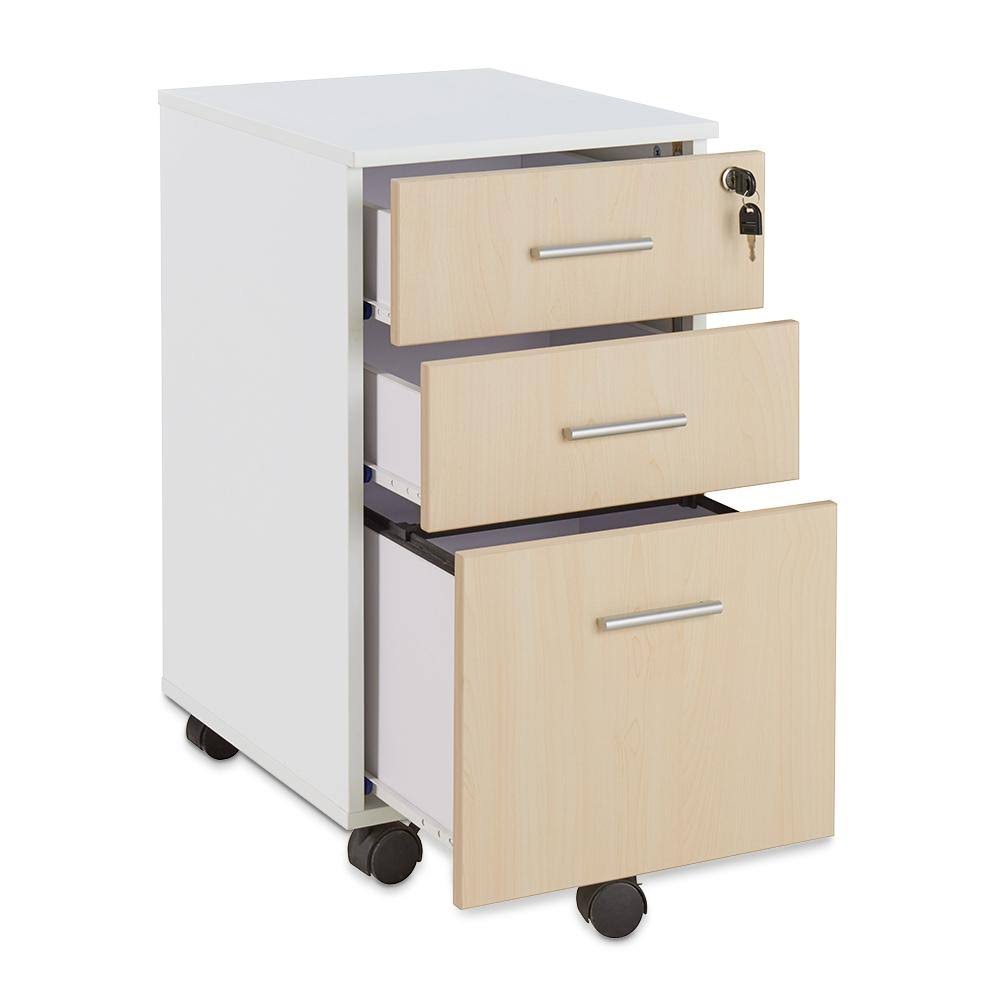 Light Maple Mobile Pedestal Box File V7921