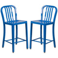 Blue Metal Counter Stool J75462