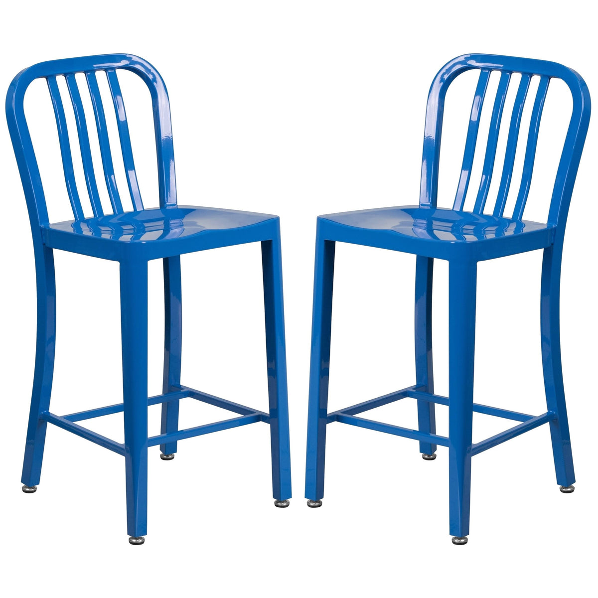 Blue Metal Counter Stool J75462