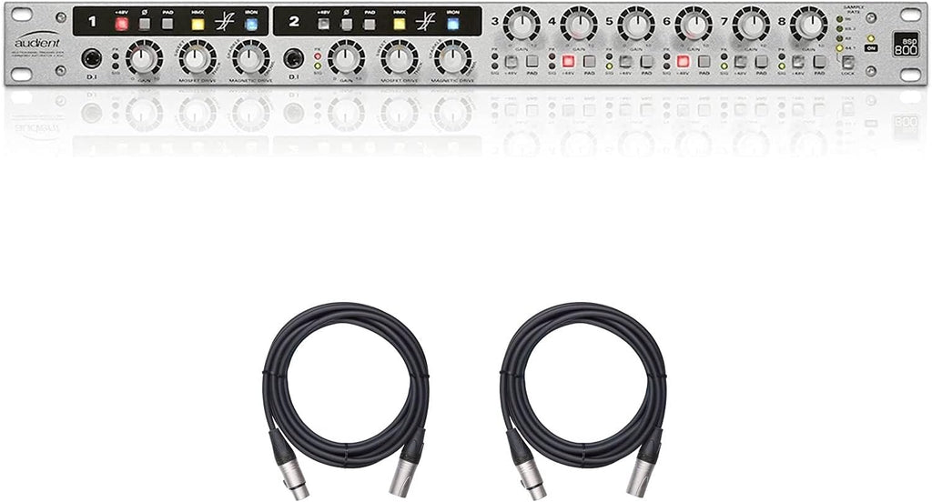 8 Channel Microphone Preamplifier with 2 XLR Mic Cables V4865