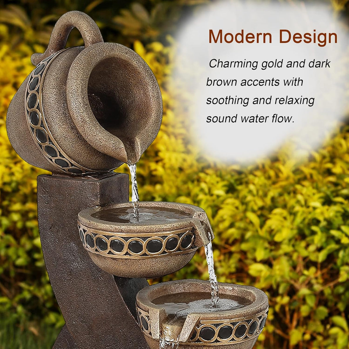 5 Tiered Polyresin Outdoor Water Fountain Z19084