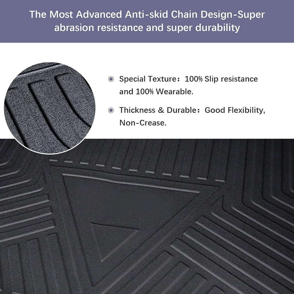 Black TPO All Weather Heavy Duty Waterproof Rear Cargo Tray Trunk Floor Mat Protector N900498