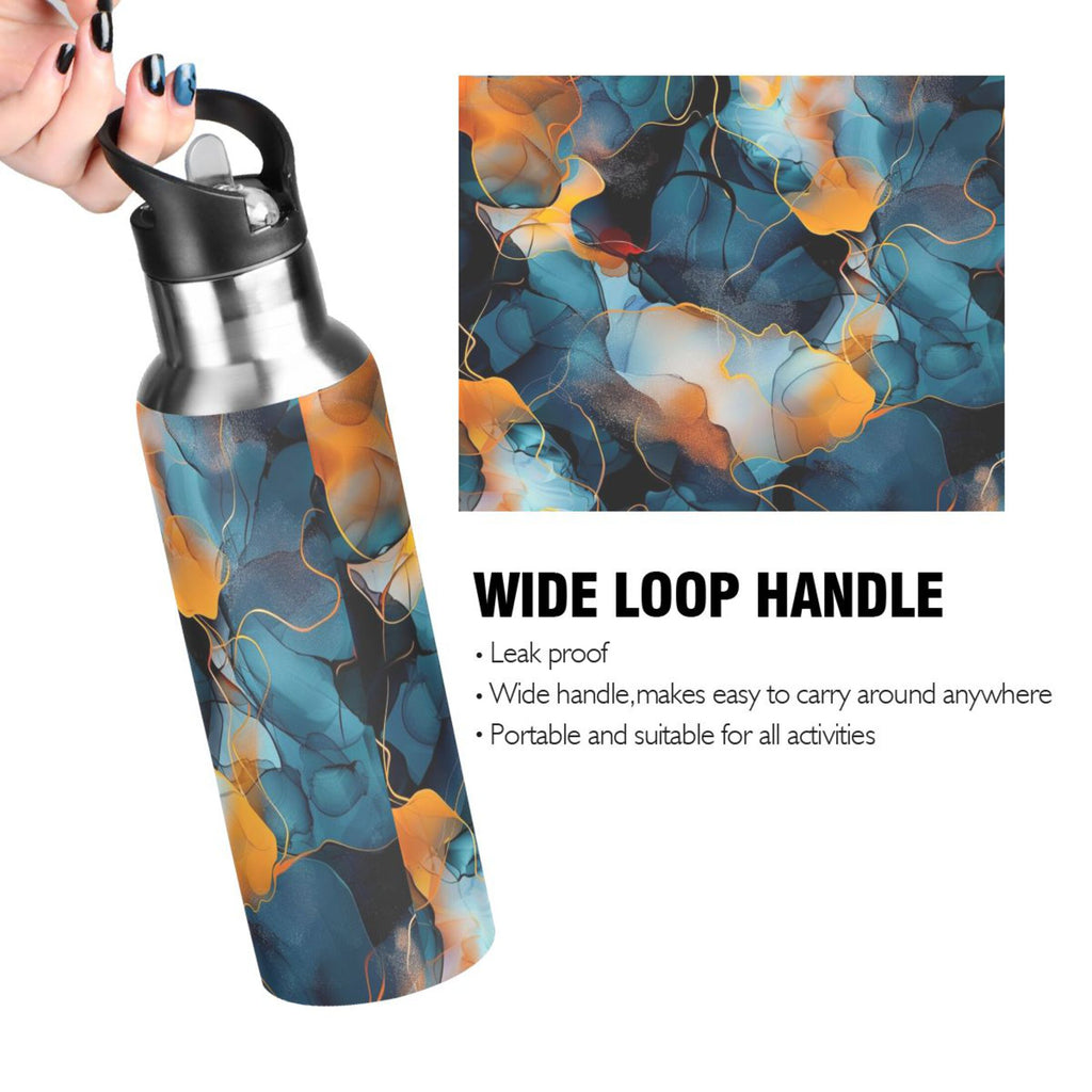 20 oz Stainless Steel Insulated Water Bottle with Straw Lid D706766