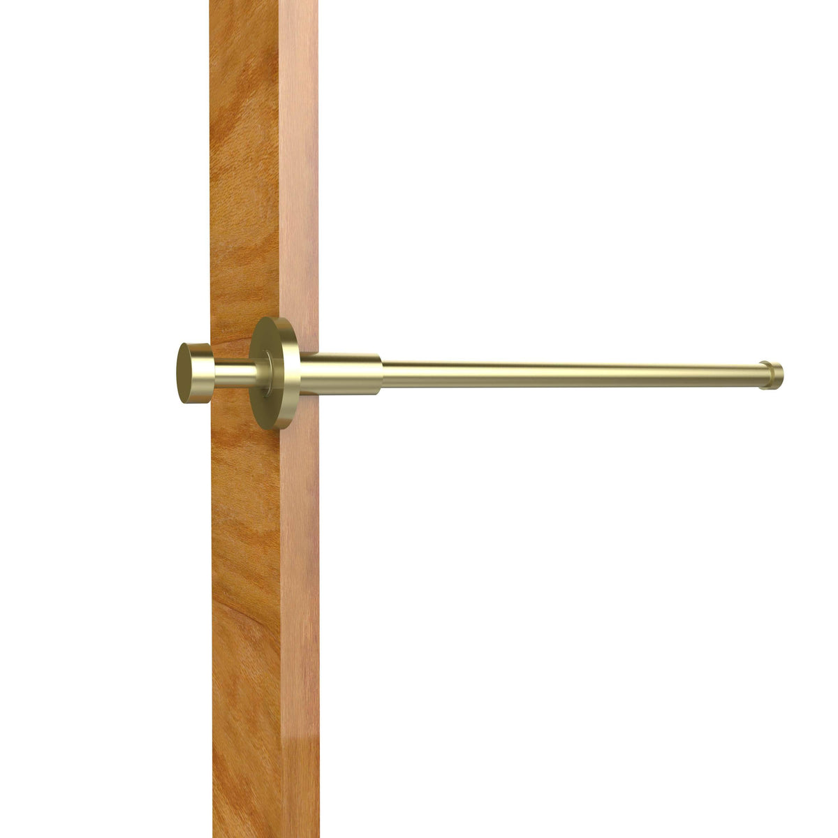 Satin Brass Retractable Pullout Garment Rod N55008