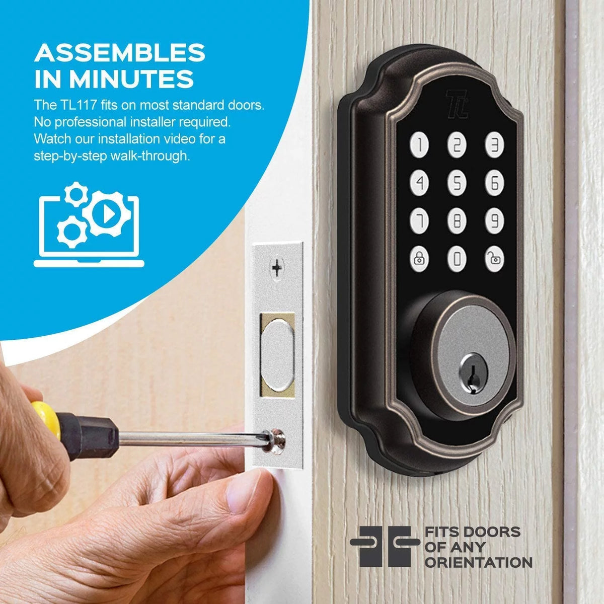 Smart Lock with Keypad Digital Deadbolt E702