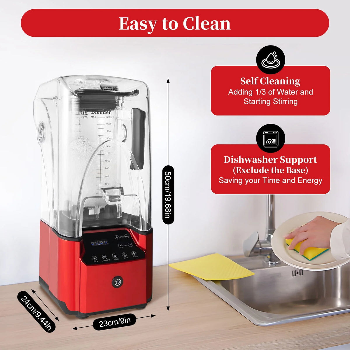 2.2L Quiet Countertop Blender D2519