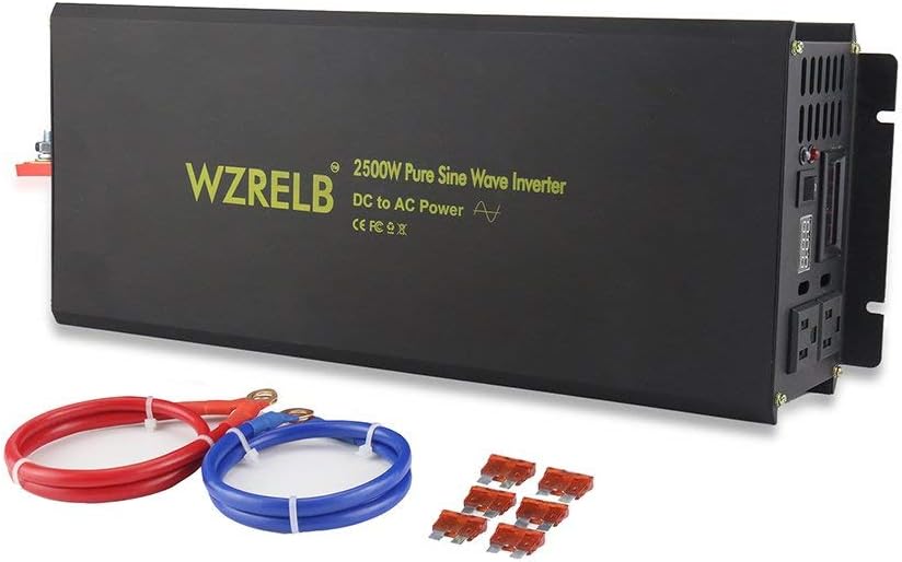 2500W Pure Sine Wave Power Inverter 12V 120V DC AC Converter Y46891