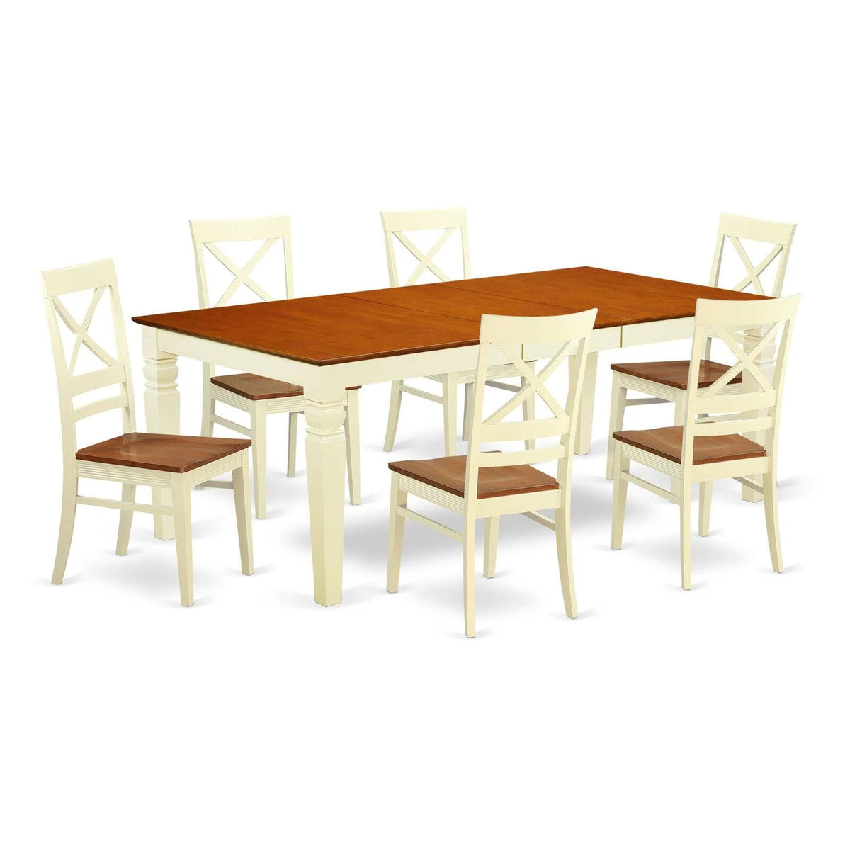 7 Piece Wood Kitchen Table and Chairs C7035