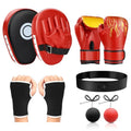 4-in-1 Kids Boxing Gloves and Punching Mitts Set with Hand Wraps E8739