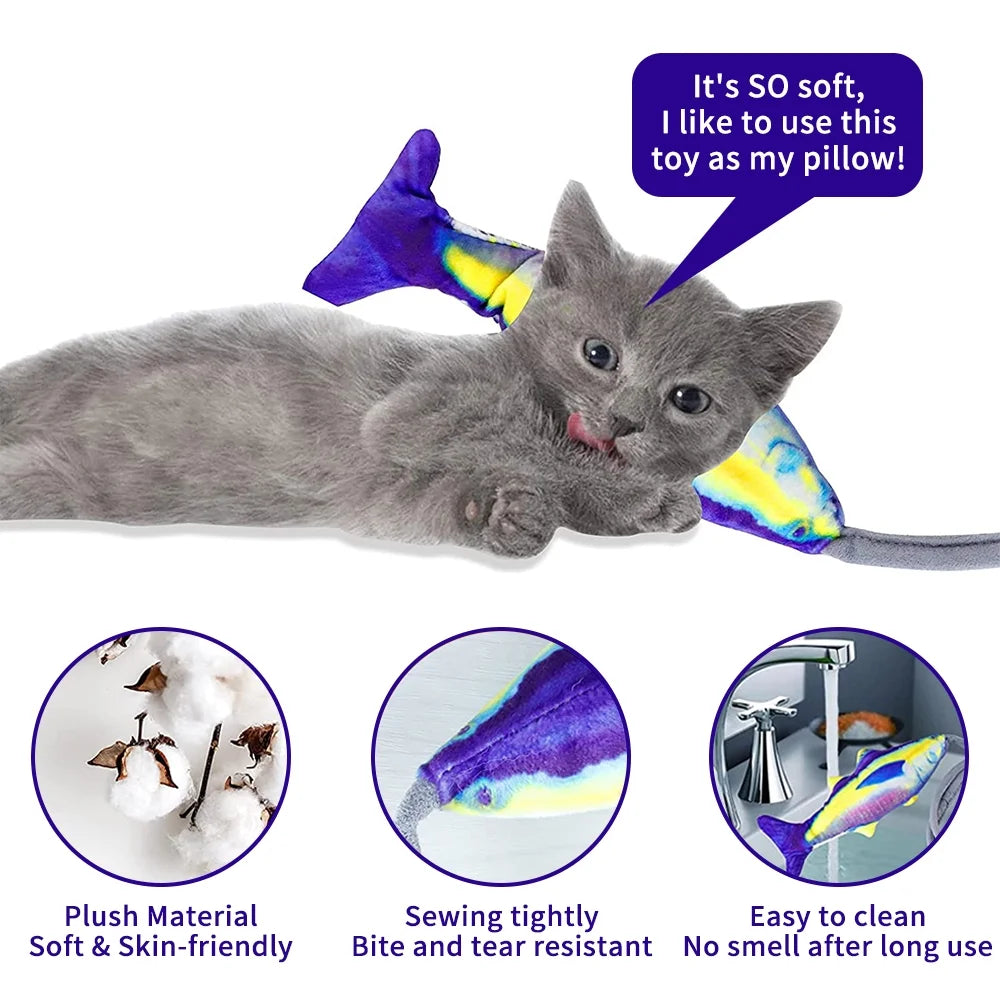 Wiggle Fish Catnip Plush Cat Toy Z22445