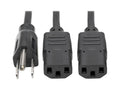 Universal Power Extension Cord Y Splitter Cable 6-ft. R779882