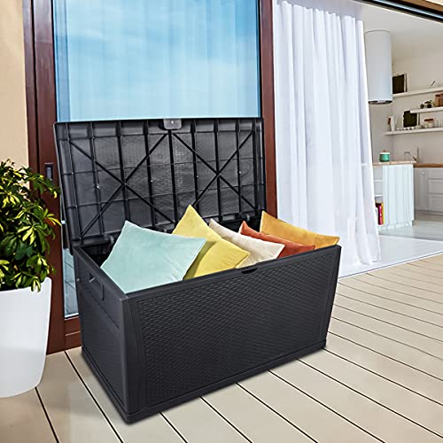 Brown 51 Gallon Waterproof Deck Storage Box M625699