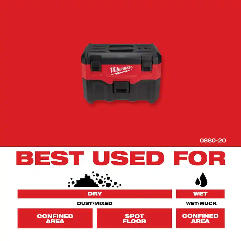 18-Volt Lithium-Ion Brushless Cordless 1/2 in. Compact Drill/Driver Kit with 2 Gal. Cordless Wet/Dry Vacuum Q3846