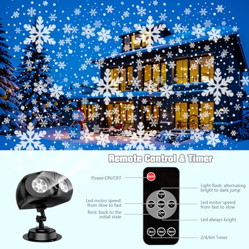3D Ocean Wave & 72 HD Patterns Holiday Projection Light with Remote T144281