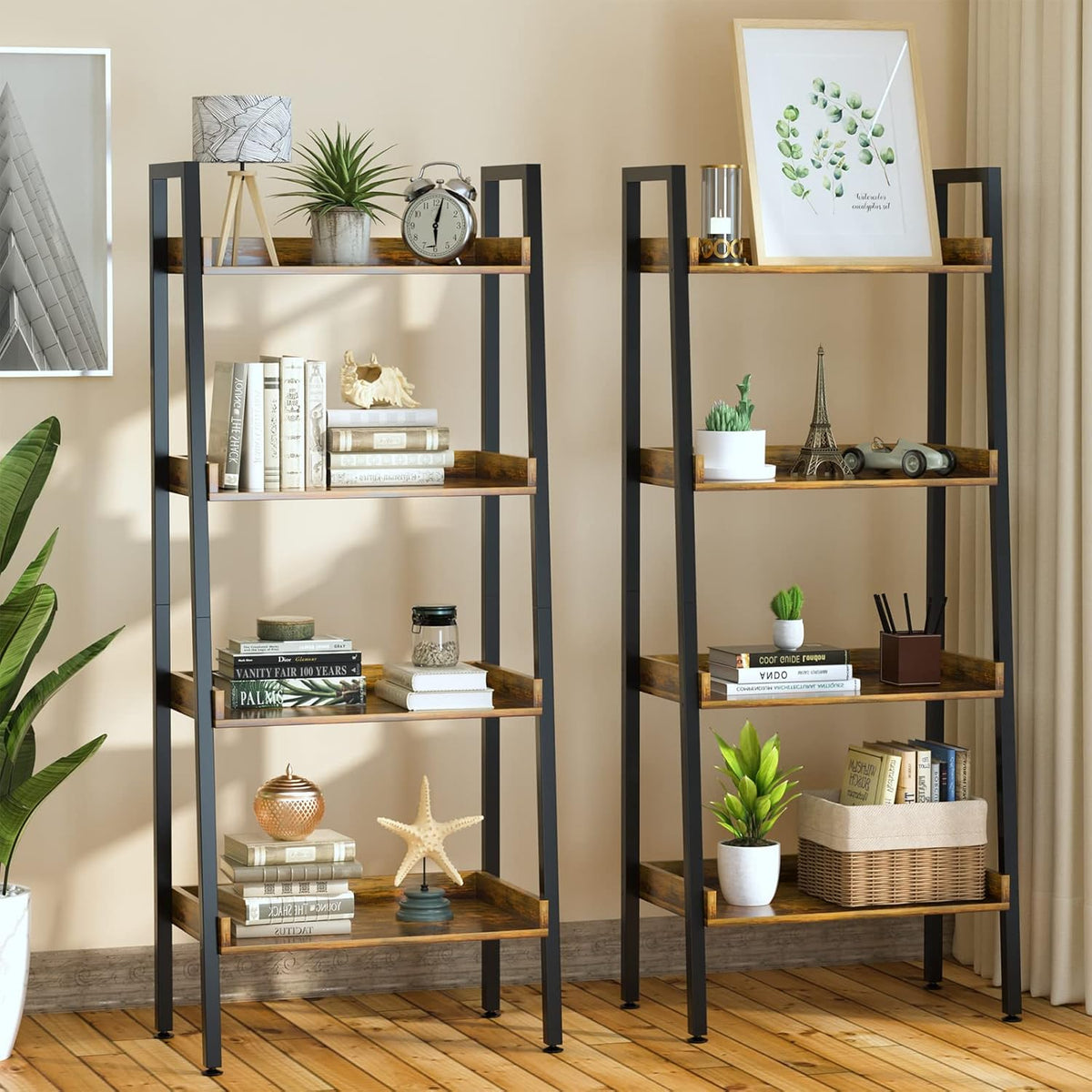 Adjustable Wood and Metal Bookshelf C981342