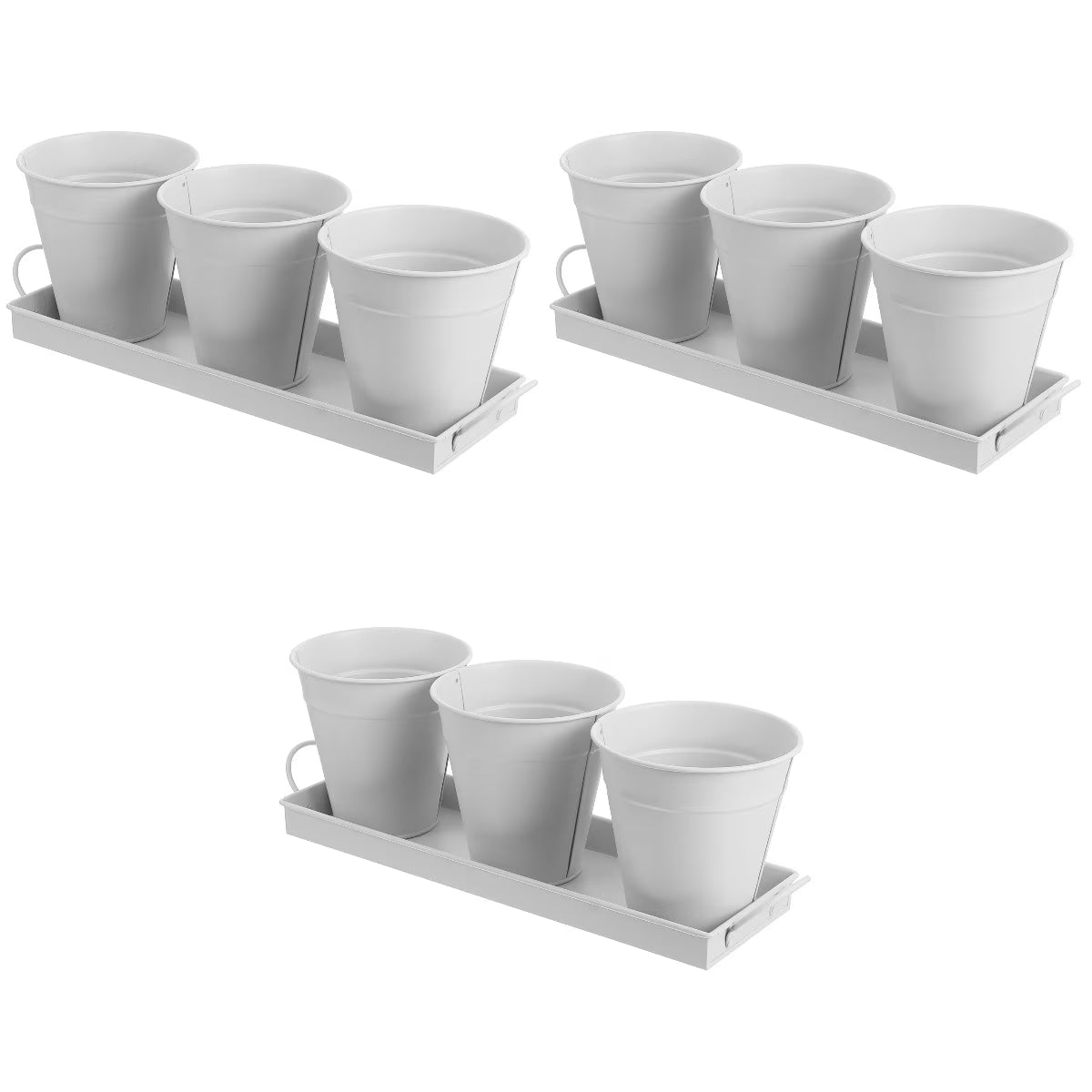 9 pcs Garden Flower Pot with 1pc Tray G830937