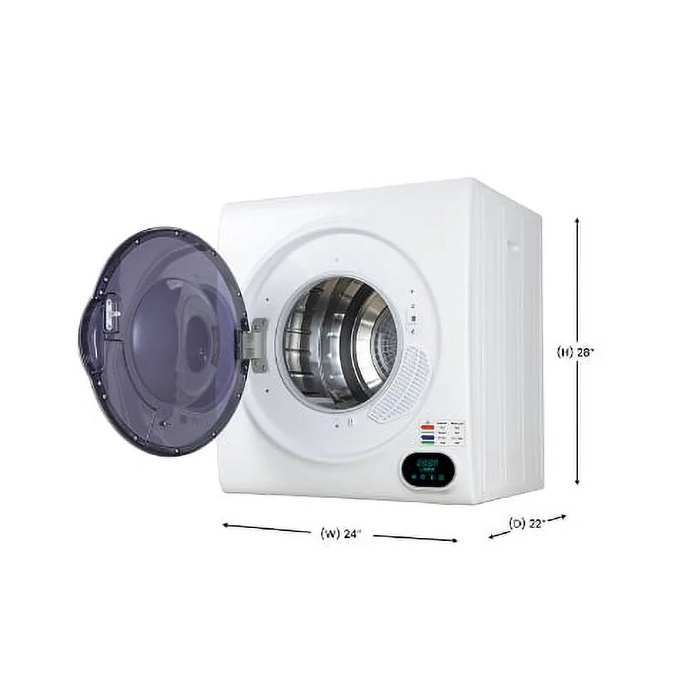 3.5 cu.ft. Compact Digital Vented Sensor Dryer in White S6208