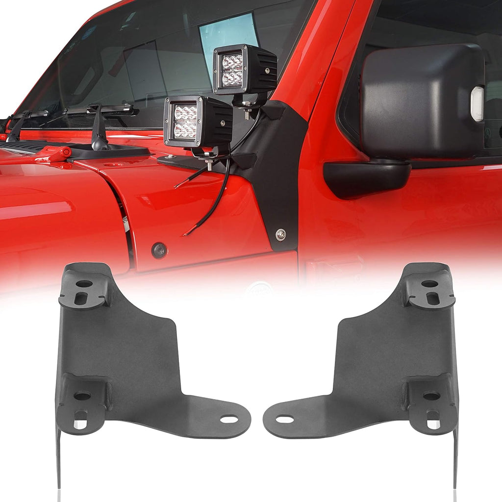 Dual A-Pillar Light Mounting Brackets Pair Y924