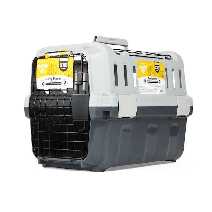 Grey 2-Door Pet Kennel L874
